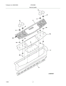 03 - Backguard parts for Frigidaire Range CPGS389EC1 from AppliancePartsPros.com