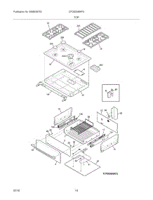 09 - Top / Drawer parts for Frigidaire Range CPDS3085KF2 from AppliancePartsPros.com