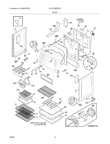 05 - Body parts for Frigidaire Range CPLEFMZ9GCD from AppliancePartsPros.com
