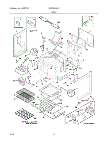 07 - Body parts for Frigidaire Range DGGF3054KFJ from AppliancePartsPros.com