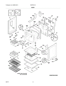 05 - Body parts for Frigidaire Range DGEF3031KBD from AppliancePartsPros.com