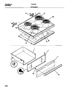 04 - Top / Drawer parts for Frigidaire Range F04B357BWC from AppliancePartsPros.com