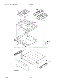 09 - Top / Drawer parts for Frigidaire Range FCS366ESB from AppliancePartsPros.com