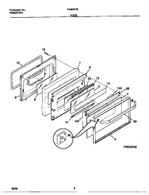 05 - Door parts for Frigidaire Range F04B357BWF from AppliancePartsPros.com