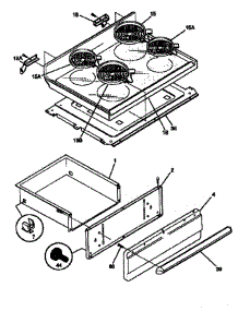 Top / Drawer parts for Frigidaire Range EF367CABB from AppliancePartsPros.com
