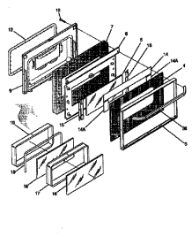 Door parts for Frigidaire Range EF367CABB from AppliancePartsPros.com