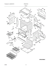 05 - Body parts for Frigidaire Range FED300ESC from AppliancePartsPros.com