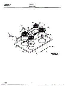 04 - Top / Drawer parts for Frigidaire Range FED300WCD1 from AppliancePartsPros.com