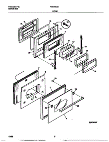 04 - Door parts for Frigidaire Oven FEB756CBSD from AppliancePartsPros.com
