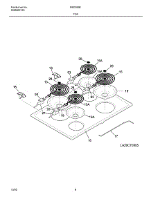 07 - Maintop parts for Frigidaire Range FED355DBA from AppliancePartsPros.com