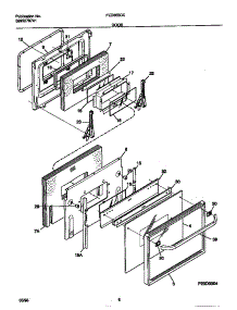 05 - Door parts for Frigidaire Range FED355CCBD from AppliancePartsPros.com
