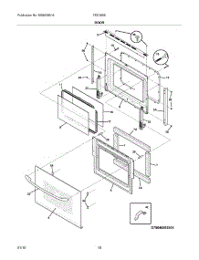 09 - Door parts for Frigidaire Range FED355EBD from AppliancePartsPros.com