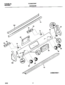 02 - Backguard parts for Frigidaire Range FED355CCSI from AppliancePartsPros.com