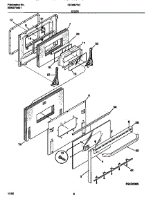 05 - Door parts for Frigidaire Range FED367CCS3 from AppliancePartsPros.com