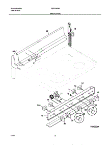03 - Backguard parts for Frigidaire Range FEF304PHDB from AppliancePartsPros.com