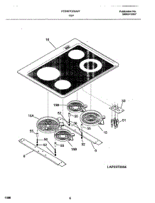 07 - Top parts for Frigidaire Range FED367CEBC from AppliancePartsPros.com