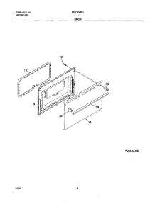 09 - Door parts for Frigidaire Range FEF304PHDB from AppliancePartsPros.com