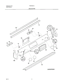 03 - Backguard parts for Frigidaire Range FED355CCBJ from AppliancePartsPros.com
