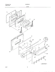 09 - Door parts for Frigidaire Range FED355CCBJ from AppliancePartsPros.com