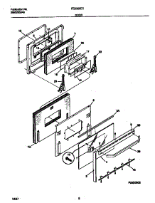 05 - Door parts for Frigidaire Range FED355CCTC from AppliancePartsPros.com