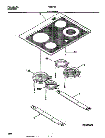 04 - Top / Drawer parts for Frigidaire Range FED367CETB from AppliancePartsPros.com