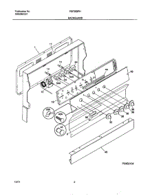 03 - Backguard parts for Frigidaire Range FEF305PHWC from AppliancePartsPros.com