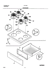 07 - Top / Drawer parts for Frigidaire Range FEF314BUA from AppliancePartsPros.com