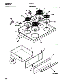 04 - Top / Drawer parts for Frigidaire Range FEF311SADC from AppliancePartsPros.com