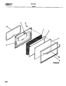 05 - Door parts for Frigidaire Range FEF311SADC from AppliancePartsPros.com