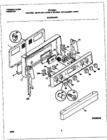 02 - Backguard parts for Frigidaire Range FEF322BADM from AppliancePartsPros.com