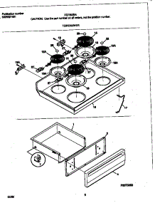 04 - Top / Drawer parts for Frigidaire Range FEF322BADM from AppliancePartsPros.com