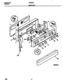 02 - Backguard parts for Frigidaire Range FEF322BADH from AppliancePartsPros.com
