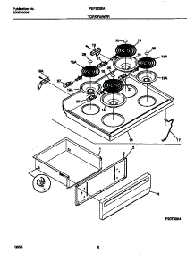 04 - Top / Drawer parts for Frigidaire Range FEF322BADH from AppliancePartsPros.com