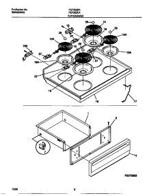 04 - Top / Drawer parts for Frigidaire Range FEF322BADG from AppliancePartsPros.com