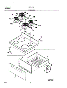 07 - Top / Drawer parts for Frigidaire Range FEF326ABE from AppliancePartsPros.com