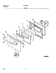 09 - Door parts for Frigidaire Range FEF326ABE from AppliancePartsPros.com