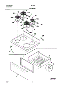 07 - Top / Drawer parts for Frigidaire Range FEF326ASD from AppliancePartsPros.com