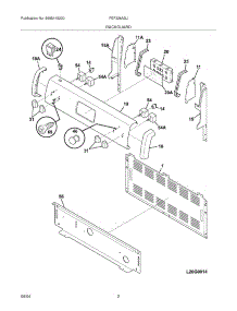 03 - Backguard parts for Frigidaire Range FEF326ASJ from AppliancePartsPros.com