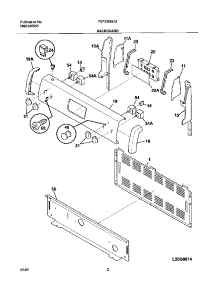 03 - Backguard parts for Frigidaire Range FEF336BCD from AppliancePartsPros.com