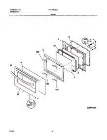 09 - Door parts for Frigidaire Range FEF336BCD from AppliancePartsPros.com