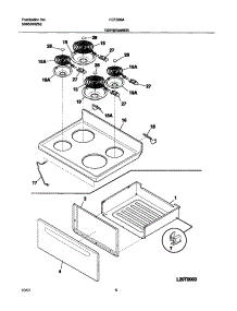 07 - Top / Drawer parts for Frigidaire Range FEF326ABB from AppliancePartsPros.com