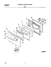 09 - Door parts for Frigidaire Range FEF326ABB from AppliancePartsPros.com