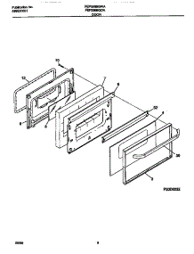 05 - Door parts for Frigidaire Range FEF336BGWA from AppliancePartsPros.com