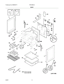 05 - Body parts for Frigidaire Range FEF336ECK from AppliancePartsPros.com
