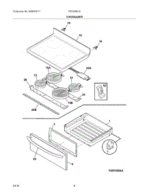 07 - Top / Drawer parts for Frigidaire Range FEF336ECK from AppliancePartsPros.com