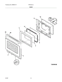 09 - Door parts for Frigidaire Range FEF339LCA from AppliancePartsPros.com