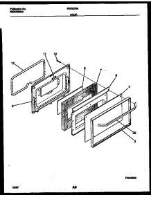 05 - Door Parts parts for Frigidaire Range FEF337BAWA from AppliancePartsPros.com