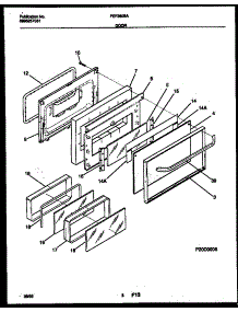 05 - Door Parts parts for Frigidaire Range FEF350BADB from AppliancePartsPros.com