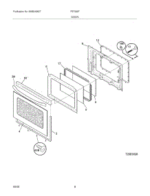 09 - Door parts for Frigidaire Range FEF336FME from AppliancePartsPros.com