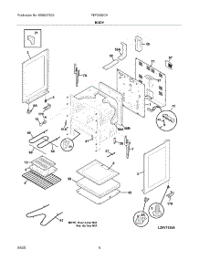 05 - Body parts for Frigidaire Range FEF336ECH from AppliancePartsPros.com